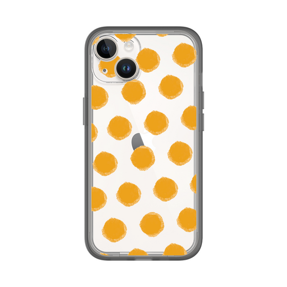 Slim Protection Premium Case［ Original - Favorite Color Polka Dots - Orange ］