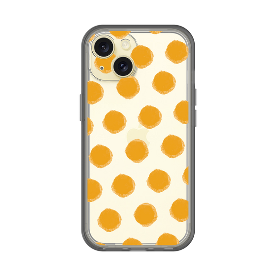 Slim Protection Premium Case［ Original - Favorite Color Polka Dots - Orange ］
