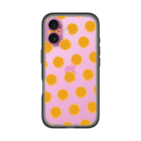 Slim Protection Premium Case［ Original - Favorite Color Polka Dots - Orange ］