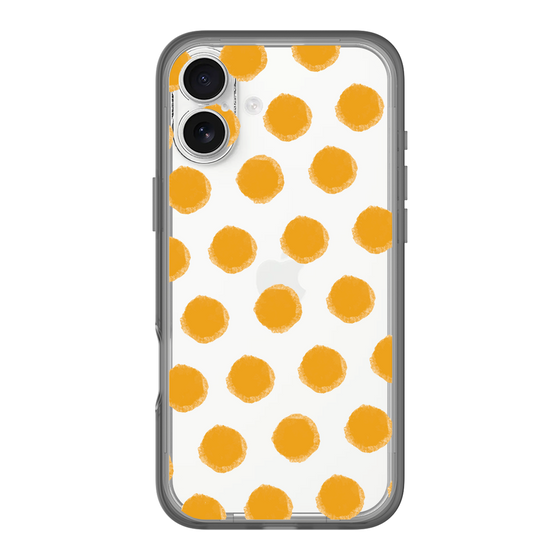 Slim Protection Premium Case［ Original - Favorite Color Polka Dots - Orange ］