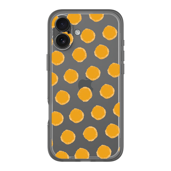 Slim Protection Premium Case［ Original - Favorite Color Polka Dots - Orange ］