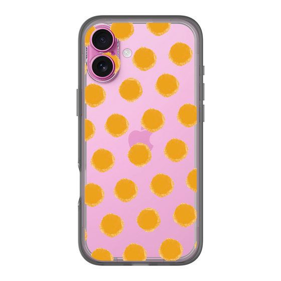 Slim Protection Premium Case［ Original - Favorite Color Polka Dots - Orange ］