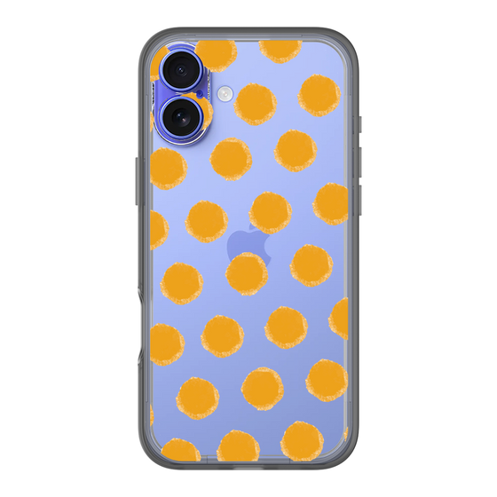Slim Protection Premium Case［ Original - Favorite Color Polka Dots - Orange ］