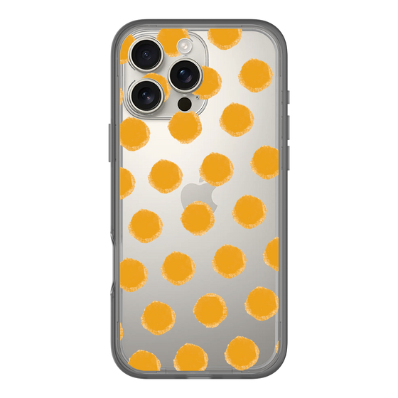 Slim Protection Premium Case［ Original - Favorite Color Polka Dots - Orange ］