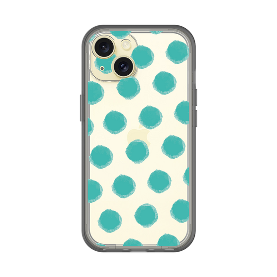 Slim Protection Premium Case［ Original - Favorite Color Polka Dots - Green ］