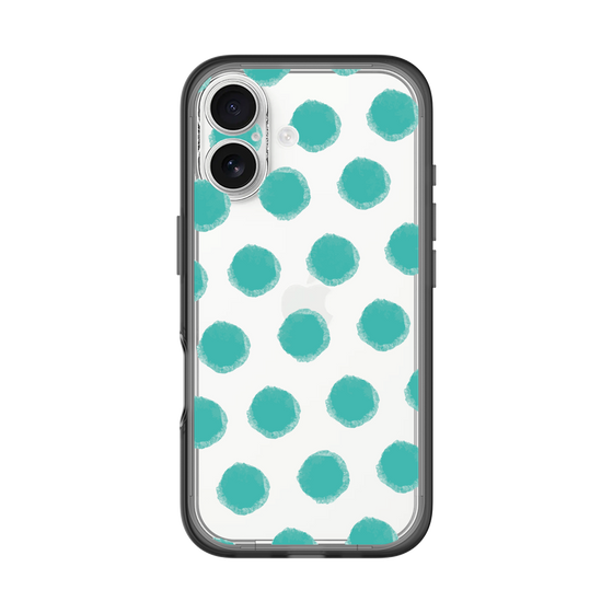 Slim Protection Premium Case［ Original - Favorite Color Polka Dots - Green ］