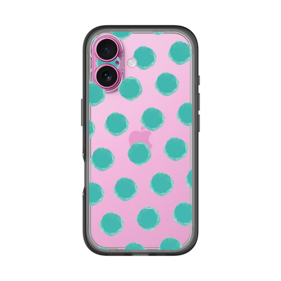 Slim Protection Premium Case［ Original - Favorite Color Polka Dots - Green ］