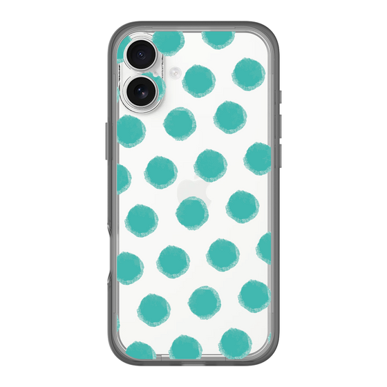 Slim Protection Premium Case［ Original - Favorite Color Polka Dots - Green ］