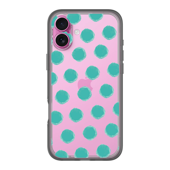 Slim Protection Premium Case［ Original - Favorite Color Polka Dots - Green ］