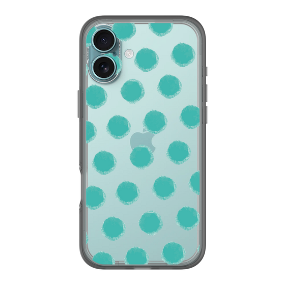 Slim Protection Premium Case［ Original - Favorite Color Polka Dots - Green ］