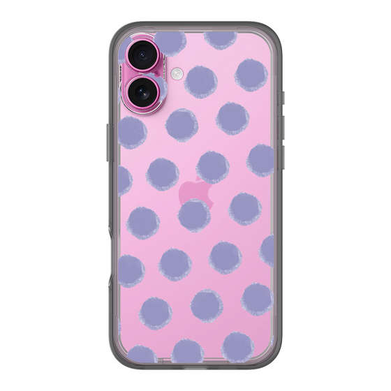 Slim Protection Premium Case［ Original - Favorite Color Polka Dots - Purple ］