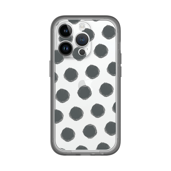 Slim Protection Premium Case［ Original - Favorite Color Polka Dots - Black ］