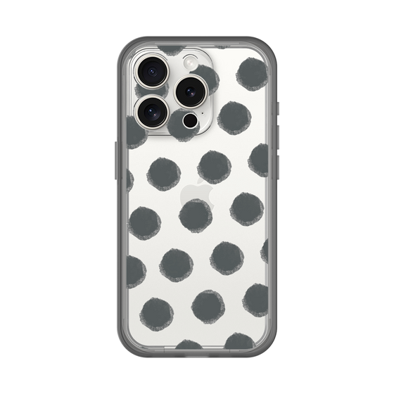 Slim Protection Premium Case［ Original - Favorite Color Polka Dots - Black ］