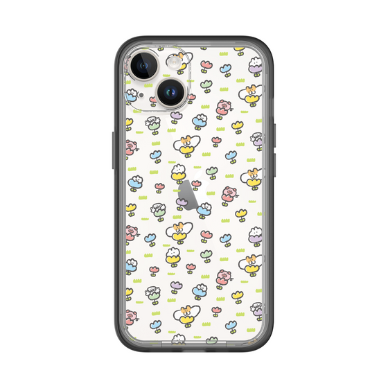 Slim Protection Premium Case［ Mokumoku-chan - Flower - All-over Pattern ］