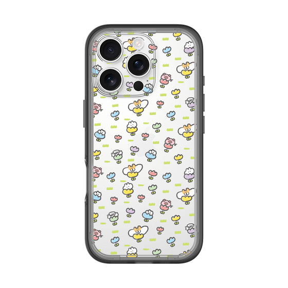 Slim Protection Premium Case［ Mokumoku-chan - Flower - All-over Pattern ］