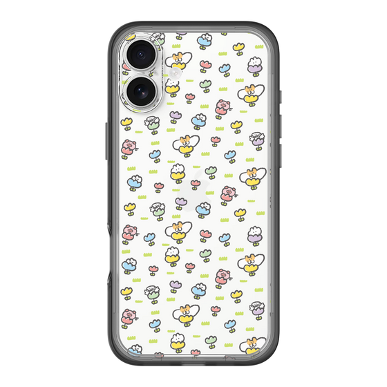 Slim Protection Premium Case［ Mokumoku-chan - Flower - All-over Pattern ］