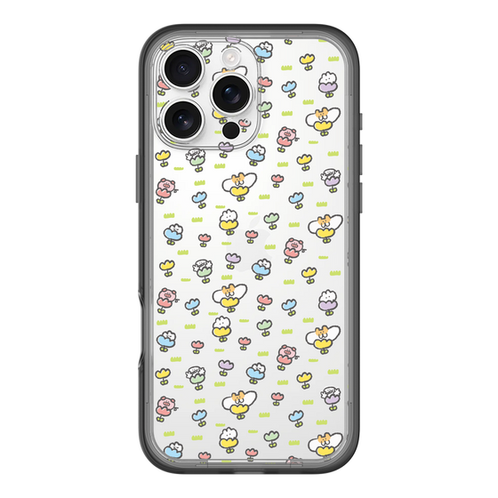 Slim Protection Premium Case［ Mokumoku-chan - Flower - All-over Pattern ］