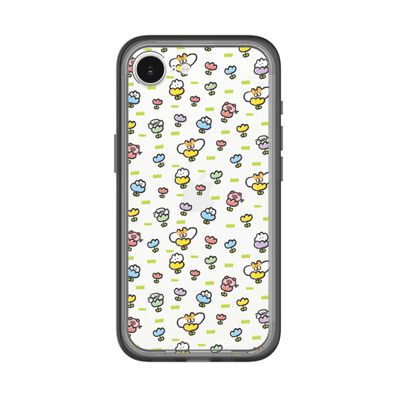 Slim Protection Premium Case［ Mokumoku-chan - Flower - All-over Pattern ］
