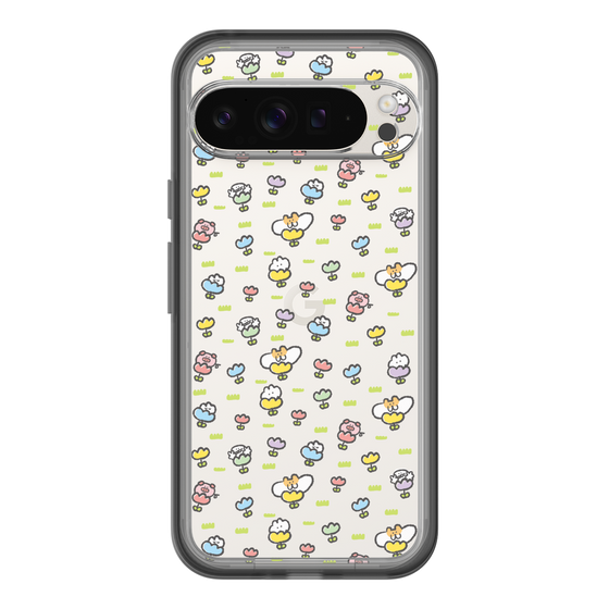 Slim Protection Premium Case［ Mokumoku-chan - Flower - All-over Pattern ］