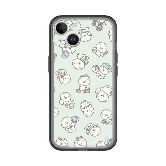 Slim Protection Premium Case［ Mossari Mosao - Lots of Mosao - Green ］