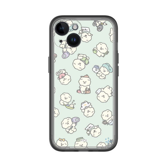 Slim Protection Premium Case［ Mossari Mosao - Lots of Mosao - Green ］