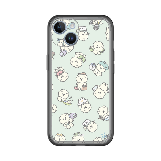 Slim Protection Premium Case［ Mossari Mosao - Lots of Mosao - Green ］