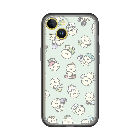Slim Protection Premium Case［ Mossari Mosao - Lots of Mosao - Green ］