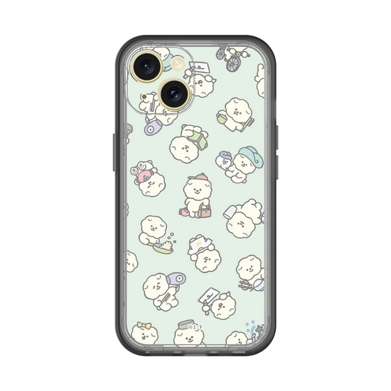 Slim Protection Premium Case［ Mossari Mosao - Lots of Mosao - Green ］