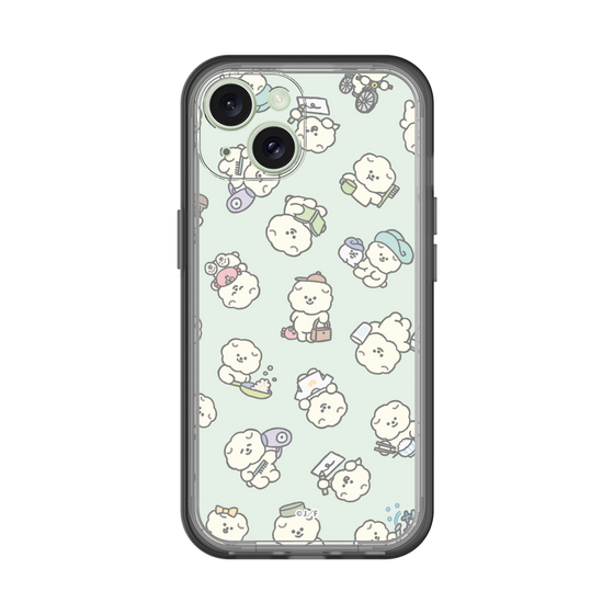 Slim Protection Premium Case［ Mossari Mosao - Lots of Mosao - Green ］
