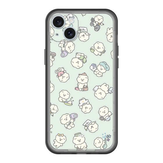Slim Protection Premium Case［ Mossari Mosao - Lots of Mosao - Green ］