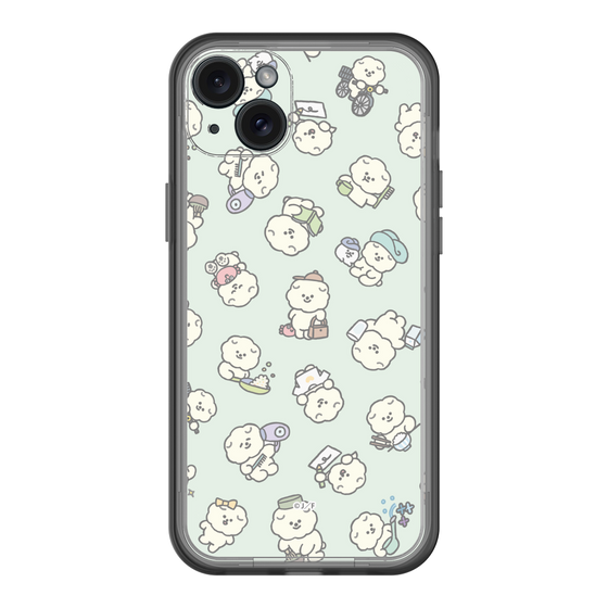 Slim Protection Premium Case［ Mossari Mosao - Lots of Mosao - Green ］
