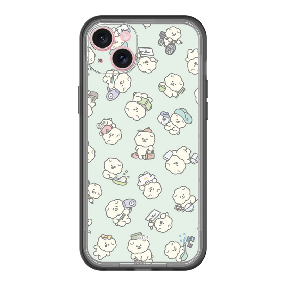 Slim Protection Premium Case［ Mossari Mosao - Lots of Mosao - Green ］