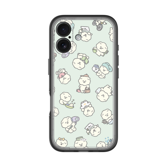 Slim Protection Premium Case［ Mossari Mosao - Lots of Mosao - Green ］