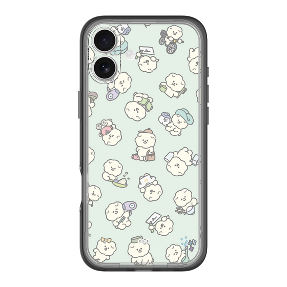 Slim Protection Premium Case［ Mossari Mosao - Lots of Mosao - Green ］
