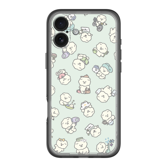 Slim Protection Premium Case［ Mossari Mosao - Lots of Mosao - Green ］