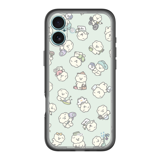 Slim Protection Premium Case［ Mossari Mosao - Lots of Mosao - Green ］