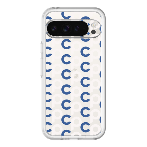 Slim Protection Premium Case［ オリジナル - CASEPLAYイニシャル総柄 - ネイビー ］