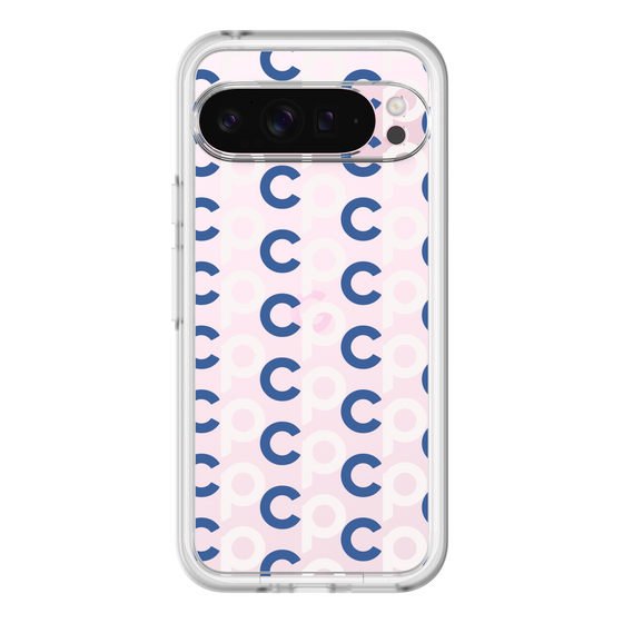 Slim Protection Premium Case［ オリジナル - CASEPLAYイニシャル総柄 - ネイビー ］