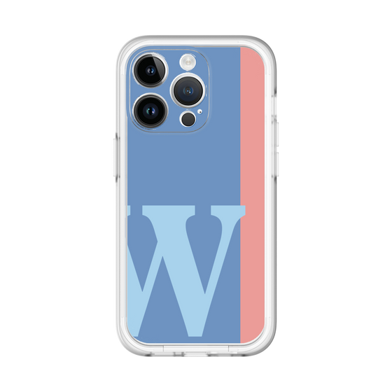 Slim Protection Premium Case［ オリジナル - initial color line - W blue ］