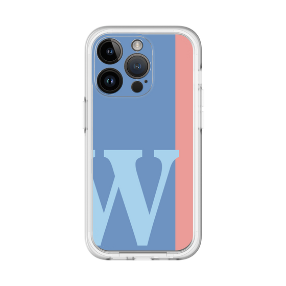 Slim Protection Premium Case［ オリジナル - initial color line - W blue ］