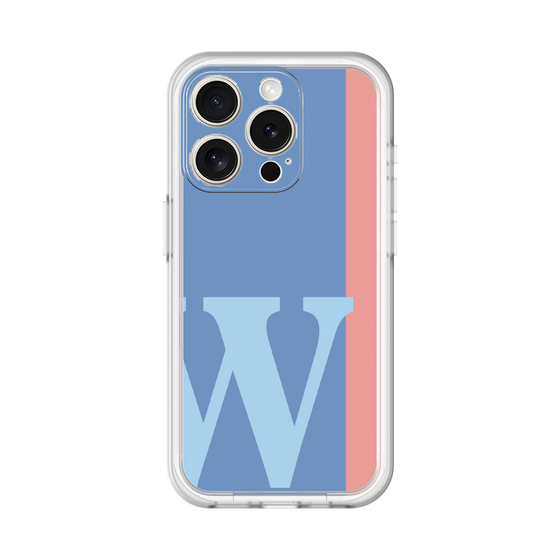 Slim Protection Premium Case［ オリジナル - initial color line - W blue ］