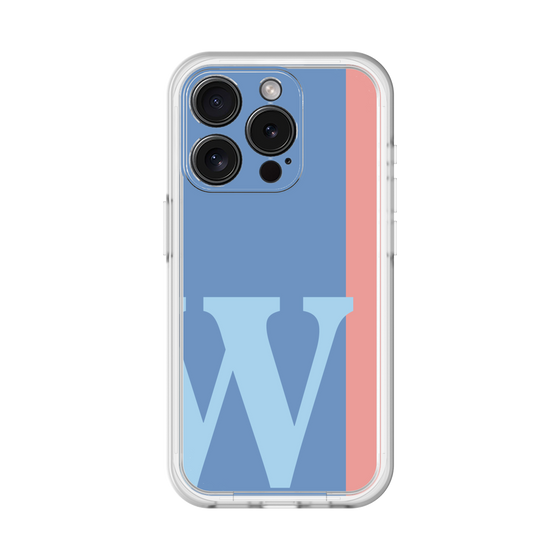 Slim Protection Premium Case［ オリジナル - initial color line - W blue ］