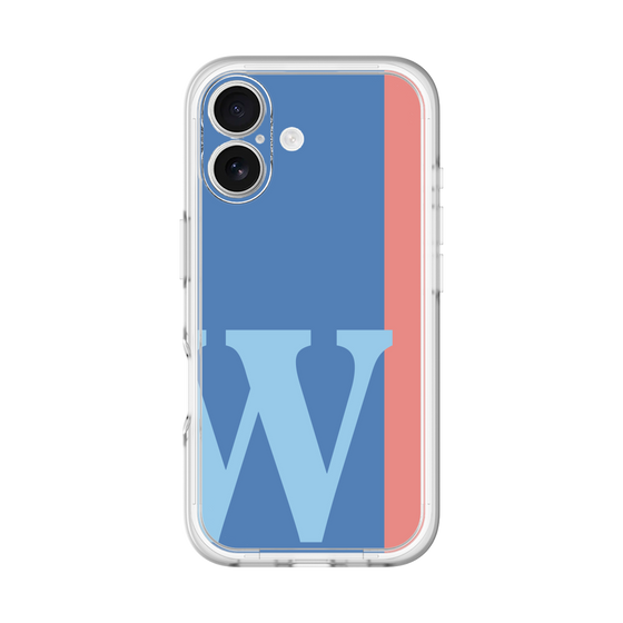 Slim Protection Premium Case［ オリジナル - initial color line - W blue ］