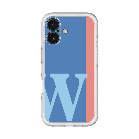 Slim Protection Premium Case［ オリジナル - initial color line - W blue ］