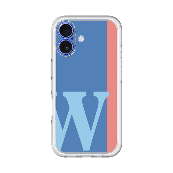 Slim Protection Premium Case［ オリジナル - initial color line - W blue ］