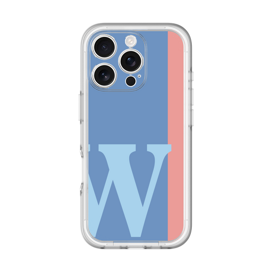 Slim Protection Premium Case［ オリジナル - initial color line - W blue ］