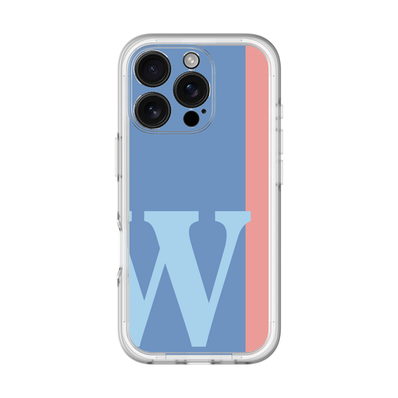 Slim Protection Premium Case［ オリジナル - initial color line - W blue ］