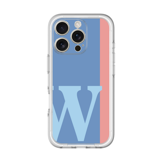 Slim Protection Premium Case［ オリジナル - initial color line - W blue ］