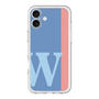 Slim Protection Premium Case［ オリジナル - initial color line - W blue ］