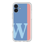 Slim Protection Premium Case［ オリジナル - initial color line - W blue ］